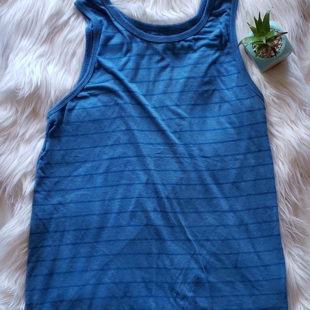 Dikotomy Blue Stripe Tank Top